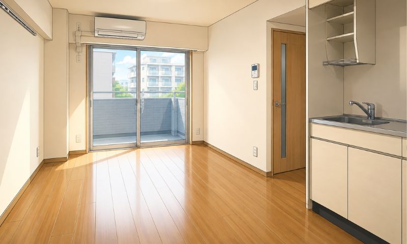 原状回復工事（退去時清掃）のイメージイラスト
